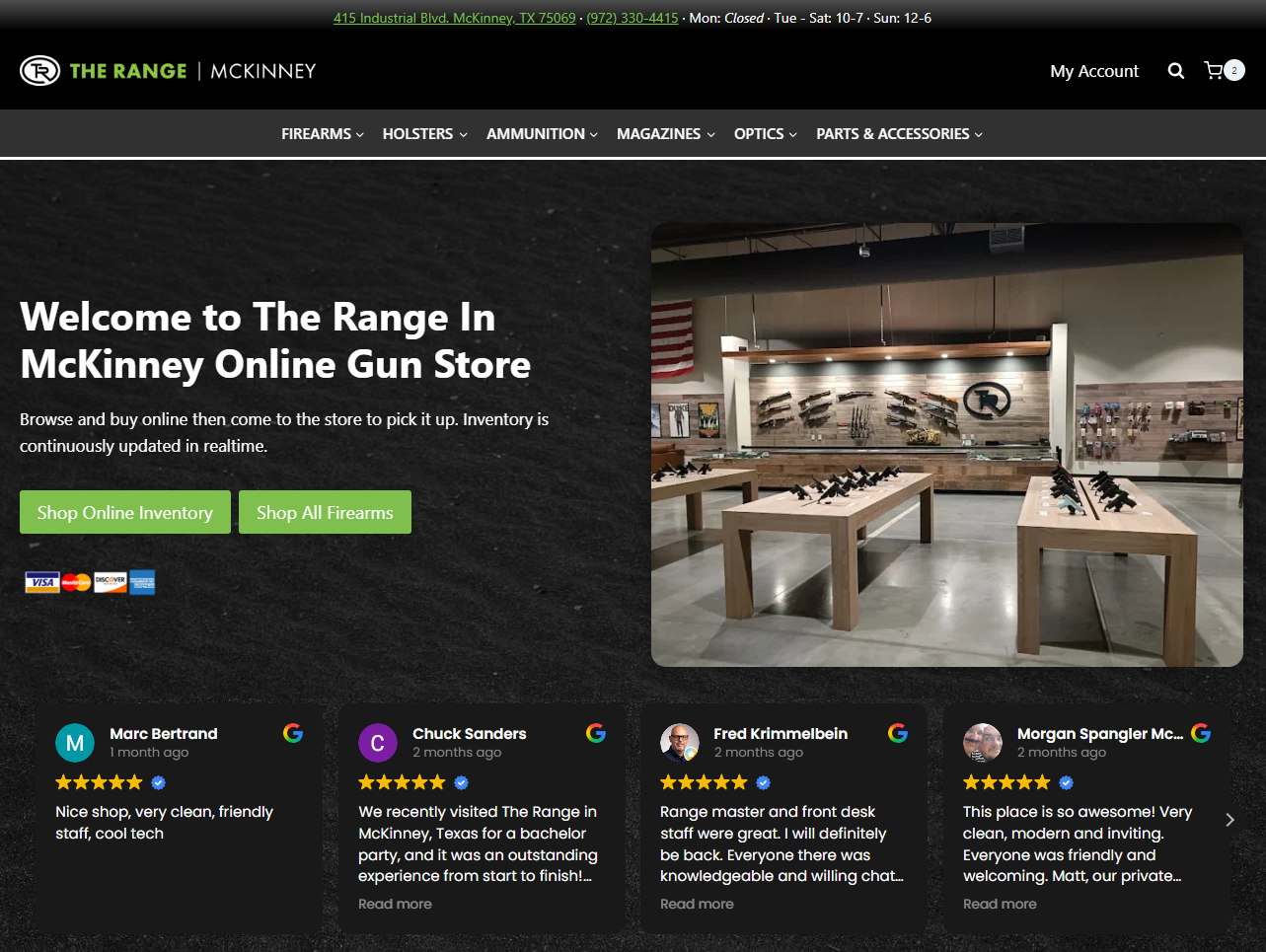 The Range in McKinney — a Coriolis FFL ecommerce site. Browse and buy online, pick up in store.